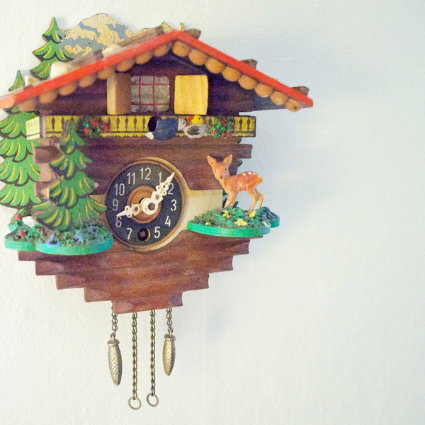 small whimiscal vintage cuckoo clock