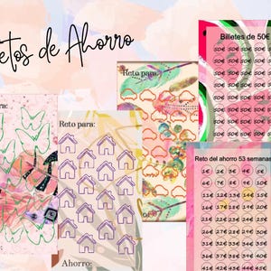 Printable Savings Challenges | 20 Challenges in Spanish PDF | Savings Challenge | Coin Challenge | Save Money | A6 Size