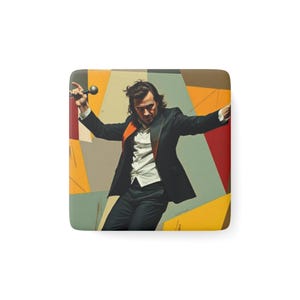 Retro Musician Porcelain Magnet, Unique Gift for Music Lovers, Home Decor, Collectible Art, Kitchen Accessories, Vintage Style