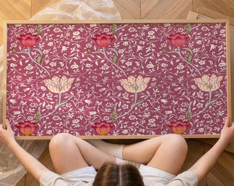 Pink Floral Botanical Print: Oversized Horizontal Wall Art SP0322