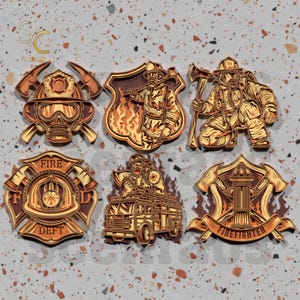 Firefighter 3D Layered SVG Set for Laser Cutting – Hero Fire Department Wood Craft