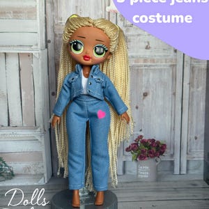 Doll Clothes | Handmade Trendy Denim Outfit for LOL OMG Dolls (25 cm)