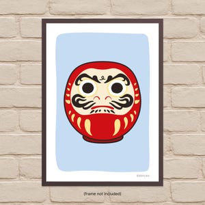 Japanischer Daruma Doll Druck