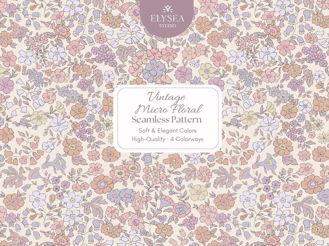 Vintage Small Floral Seamless Pattern for Fabric and Wallpaper, Cottage ...