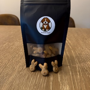 Peanut Butter Banana Dog Treats – All Natural, Easter Bunny & Egg Shapes, Homemade Healthy Snacks for Dogs