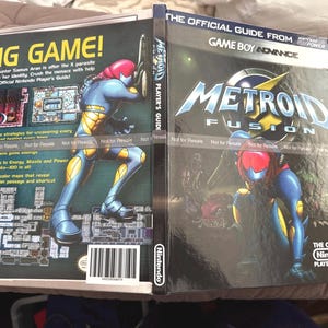 Metroid fusion Players game boy advance Guide CUSTOM Hardcover Reproduction