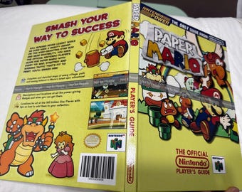 Paper Mario n64 Players Nintendo 64 Guide CUSTOM Hardcover Reproduction