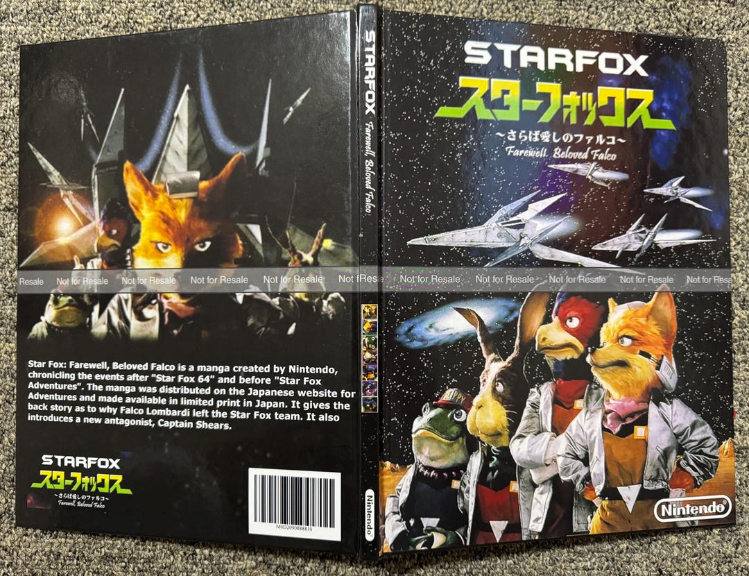 Sold Out No More Coming :( Sorry Star Fox Nintendo Farewell Falco Manga Comic - Etsy