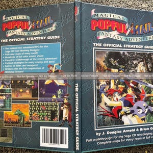 Popful mail CUSTOM hardcover 7x10 strategy guide Reproduction matte finish Sega cd working designs