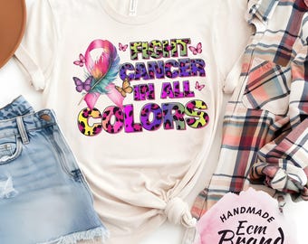 Fight Cancer Shirt, Breast Cancer Awareness Shirt, Kick Cancer Shirt, Pink Ribbon Cancer Support Tee, Cancer Warrior Gift