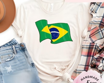 Brazil Flag Shirt, Brasil T Shirt, Brazilian Pride Tee, Brazil Soccer Shirt, Gift for Brazil Fans