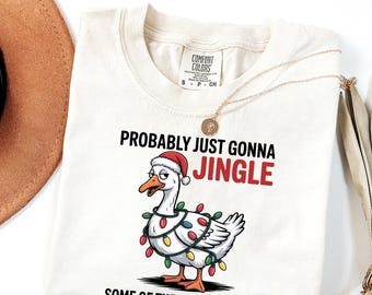 Förmodligen bara kommer att jingla lite av vägen jag är trött jultröja, rolig jultröja, juljingla sångtröja, jultröja
