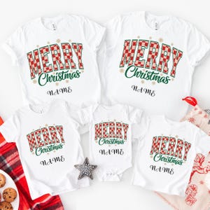 Matching Christmas Family Shirt, Customized Family Christmas 2025 Shirts, , Christmas Group Shirt, Christmas Pajamas T-shirts,