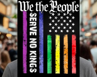 We The People, No Kings in America protestbord, anti-Trump-verzet, politiek activist poster, resist Fascism Rally Sign