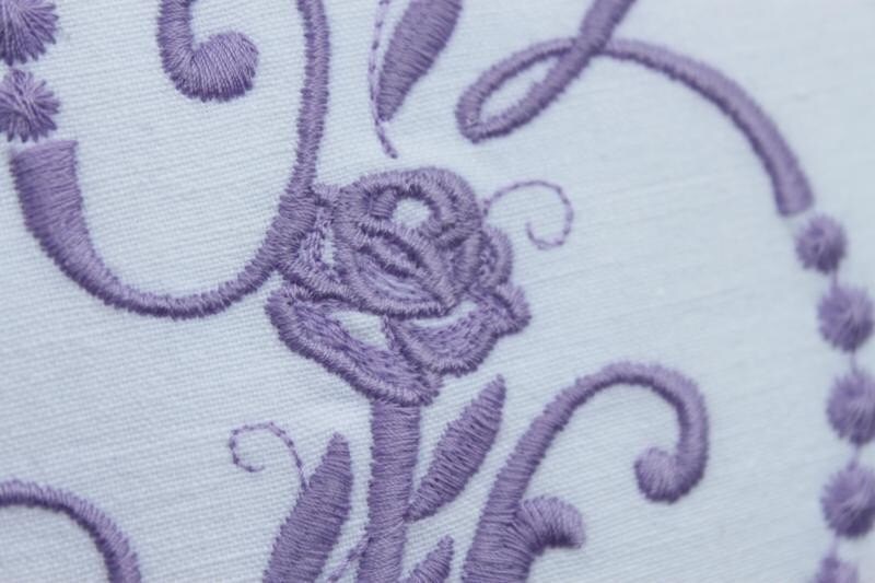 Vintage Français Metis Linen Brodé Monogrammed Coussin Personnalisé Cover - Toutes Les Initiales Idé