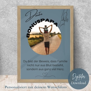 Cadeau personnalisé pour la fête des pères Bonus Papa Idée cadeau personnalisée Idée cadeau beau-père Carte personnalisée Bonus Papa Cadeau