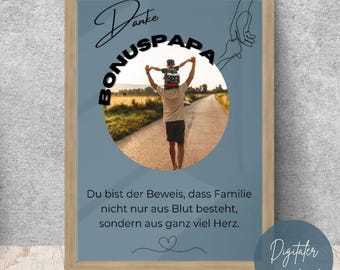 Personalized Father's Day Gift Bonus Dad Personalized Gift Idea Stepdad Gift Idea Personalized Card Bonus Dad Gift