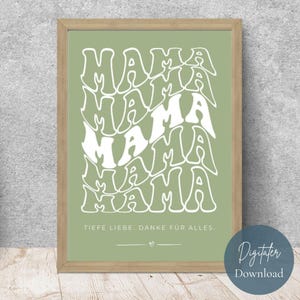 Mother&#39;s Day gift, gift idea, Mother&#39;s Day gift, thank you mom, poster, mom retro
