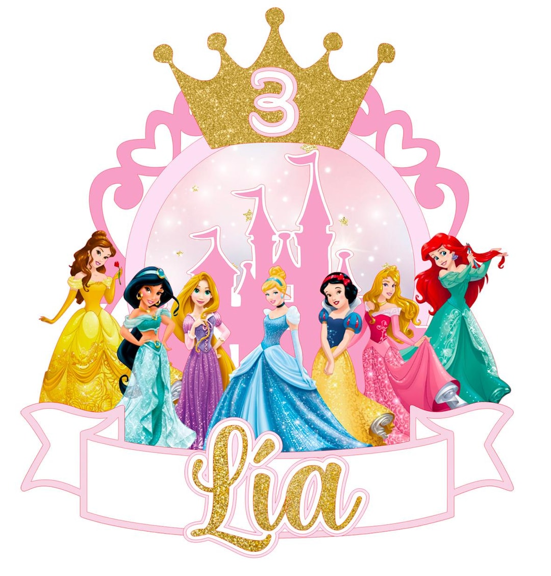3D Digital Cake Topper DISNEY PRINCESSES – SVG Files for Cricut and ...