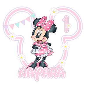 Décoration de gâteau aquarelle 3D Minnie Mouse