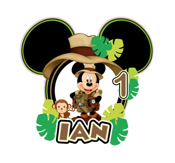 Cake Topper 3D Digital MICKEY Safari – Archivos SVG para Cricut y Silhouette | Cumpleaños, Fiesta, Decoración