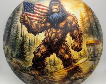 Nuevo disco de disc golf personalizado Sasquatch Bigfoot. Discraft, Discmania, Axiom, MVP, Innova: elige tu molde.