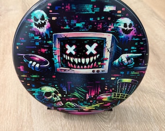 Nuevo disco de disc golf personalizado con efecto glitch. Discraft, Discmania, Axiom, MVP, Innova: elige tu molde.