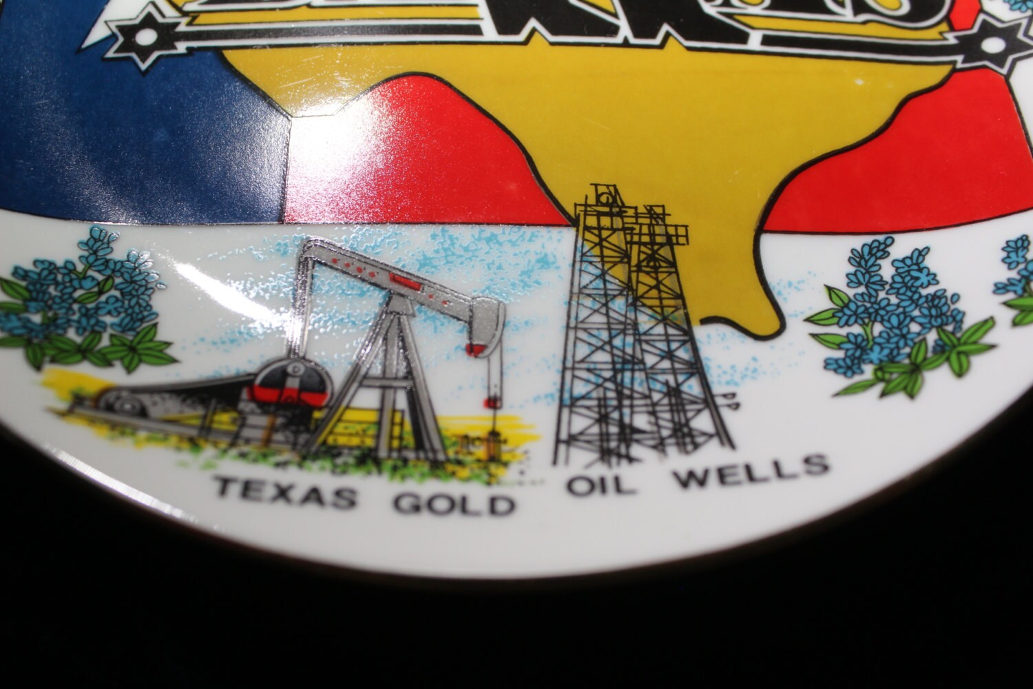 Vintage DALLAS TEXAS Souvenir Collectible Plate Dish Wall Etsy