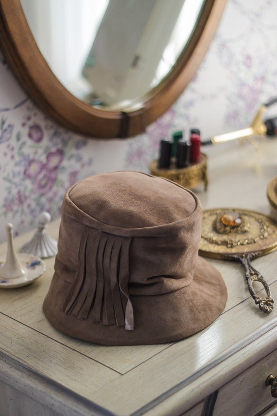 Vintage 1940s Cloche Hat Fringe "Model by Maxim" B