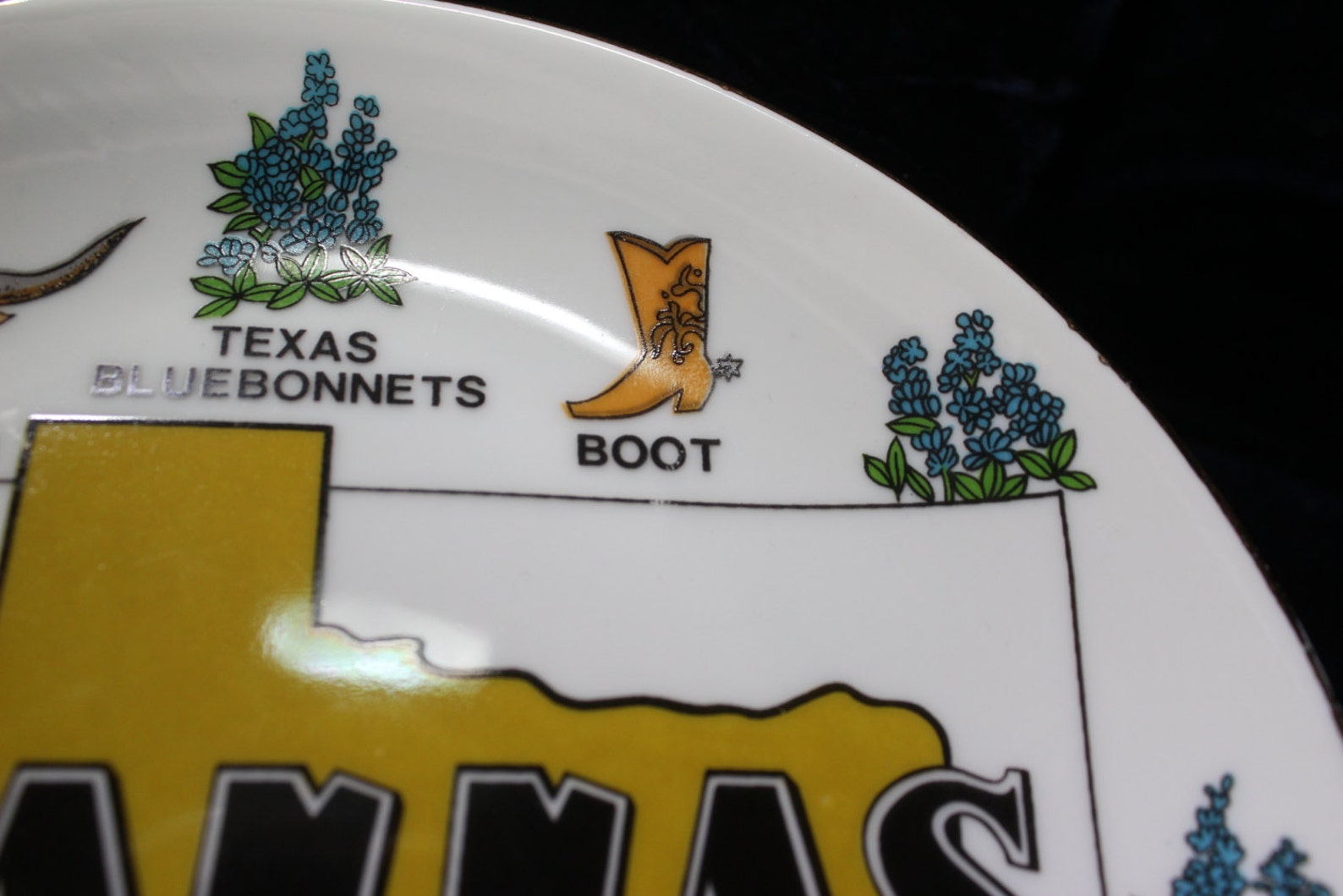 Vintage DALLAS TEXAS Souvenir Collectible Plate Dish Wall Etsy