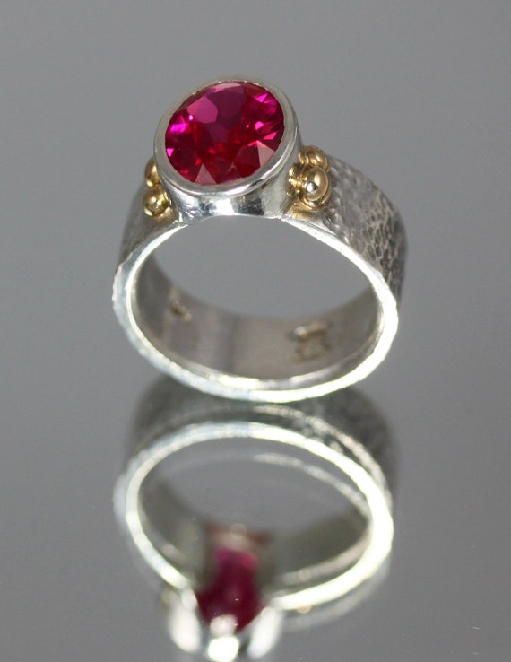 ruby rings set in sterling silver