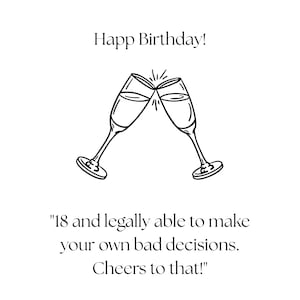Funny 18 th birtday card