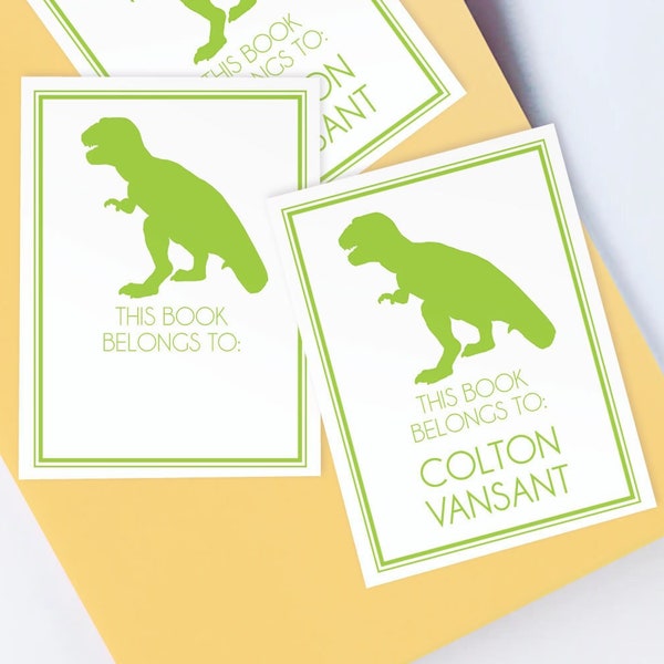 Custom Bookplates - Personalized Silhouette Bookplate Stickers - Set of 12 Peel & Stick Labels - FREE U.S. SHIPPING