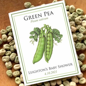 Personalized Pea in a Pod Seed Packet Favors: Baby Shower (Set of 20 - 2.5x3.5&quot;)