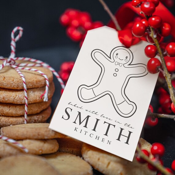 Custom Baking Stamp Personalized Rubber Stamp Holiday Cookie Stamp