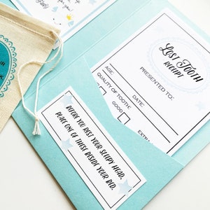 Tooth Fairy Kit - Custom Tooth Fairy Bag and Lost Tooth Receipts - Kids Keepsake
