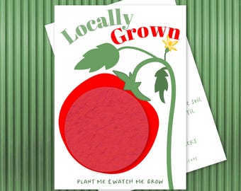 Recuerdos para fiestas con semillas para plantar: Recuerdos para baby shower con semillas de tomate cultivadas localmente (Paquete de 10 - 2.5 x 3.25")
