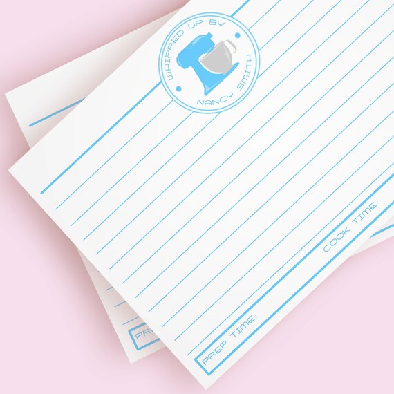 Recipe Cards : Personalized Whipped Up Recipe Cards - Custom printed - Set of 25 - FREE U.S. Shipping Il_570xn