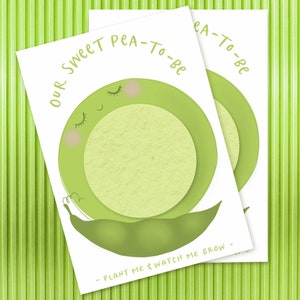 Seed Paper Party Favors - Sweet Pea in a Pod - Set of 10 - 2.5 x 3.5 - Blank or Custom Plantable favors - Wildflower please read description