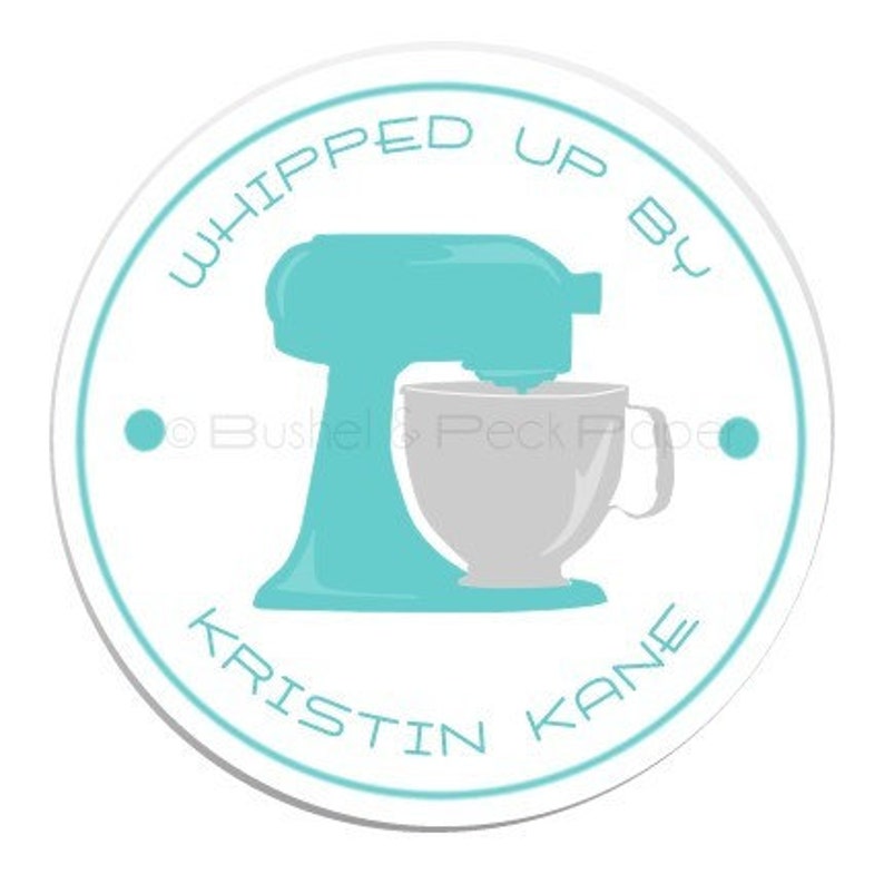 Stickers Custom Kitchen Labels Personalized Whipped Up Baking Stickers set of 24 2\u201d or 3\u201d Peel /& Stick Recipe