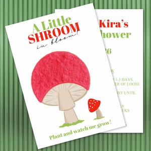 Plantable Party Favors: Fun-Guy or Shroom in Bloom - Wildflower Seed Paper (Set of 10, 2.5x3.5")