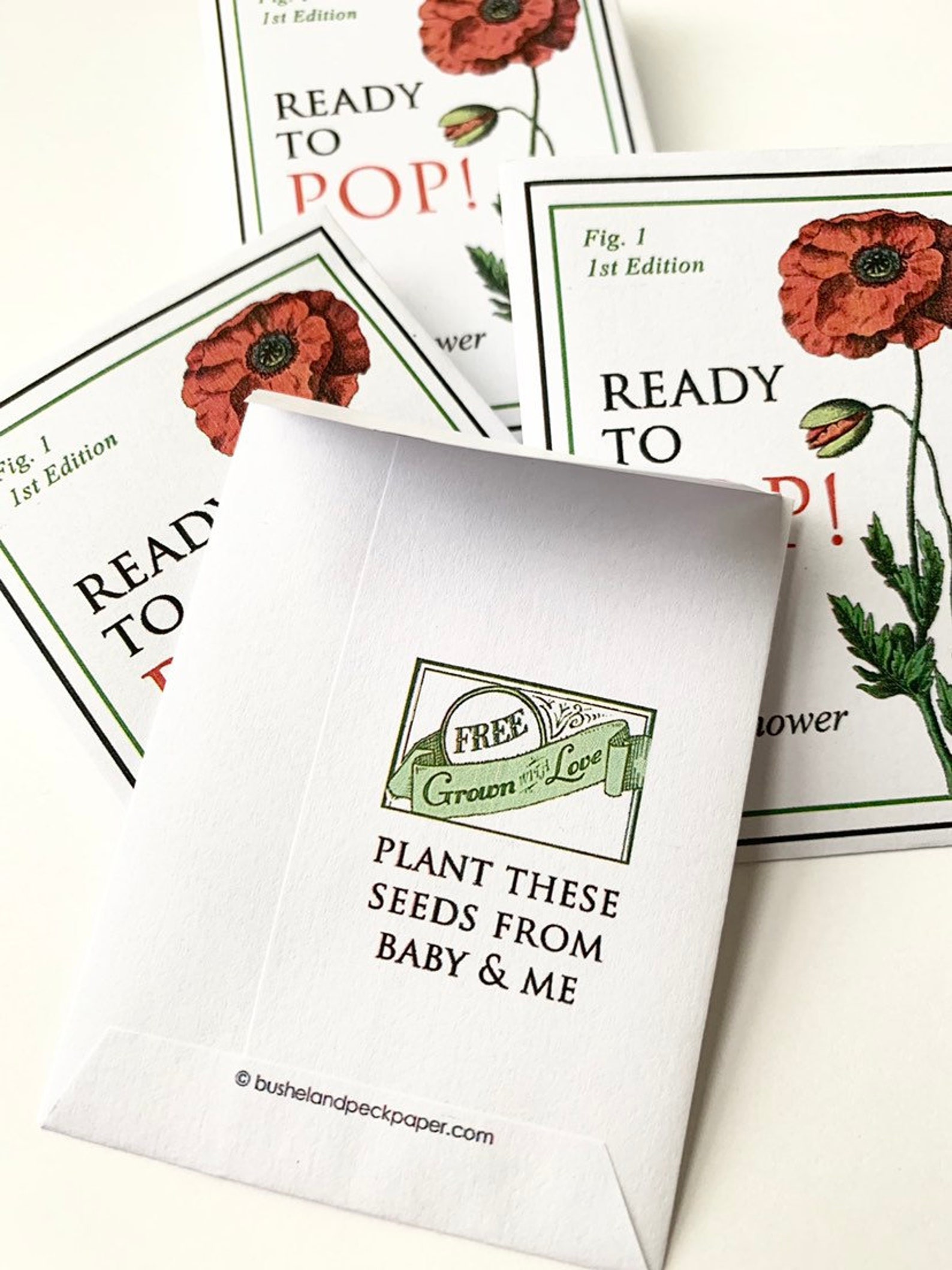Baby Shower Seed Packet Favors Ready to POP Poppy Seed Baby Etsy