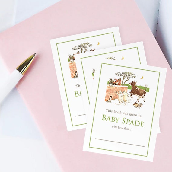Custom Bookplates - Personalized Nursery Rhyme Bookplates - Set of 12 Peel & Stick Labels - FREE U.S. SHIPPING Il_570xn