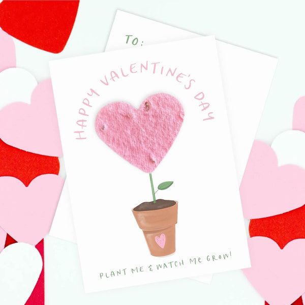 Mini Saint-Valentin plantables | 2,5" x 3,5" (lot de 10) - VIERGE vers/depuis - Fleurs sauvages (veuillez lire la description)