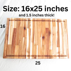 LARGE wooden cutting board custom cutting board solid wood cutting board butcher block personalized wood cutting board gifts acacia board