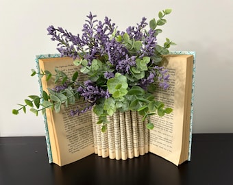 Vintage Book Floral Arrangement (5 Book set)