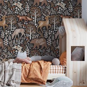 Woodland Animal Wallpaper: Forest Nursery Wall Mural