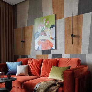 Mid-Century Modern Geometric Wallpaper – Neutral Wall Mural
