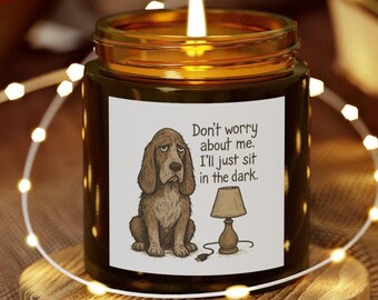 Humorous Dog Scented Candle: Coconut Apricot Wax, Pet Lover Gift