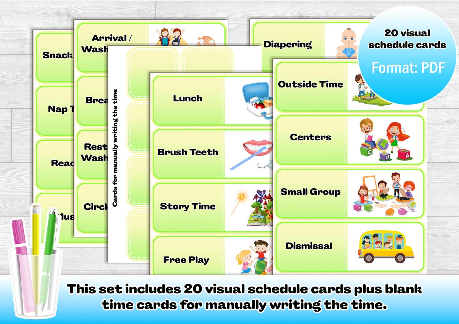 Daily Routine Visual Cards for Kids - Etsy